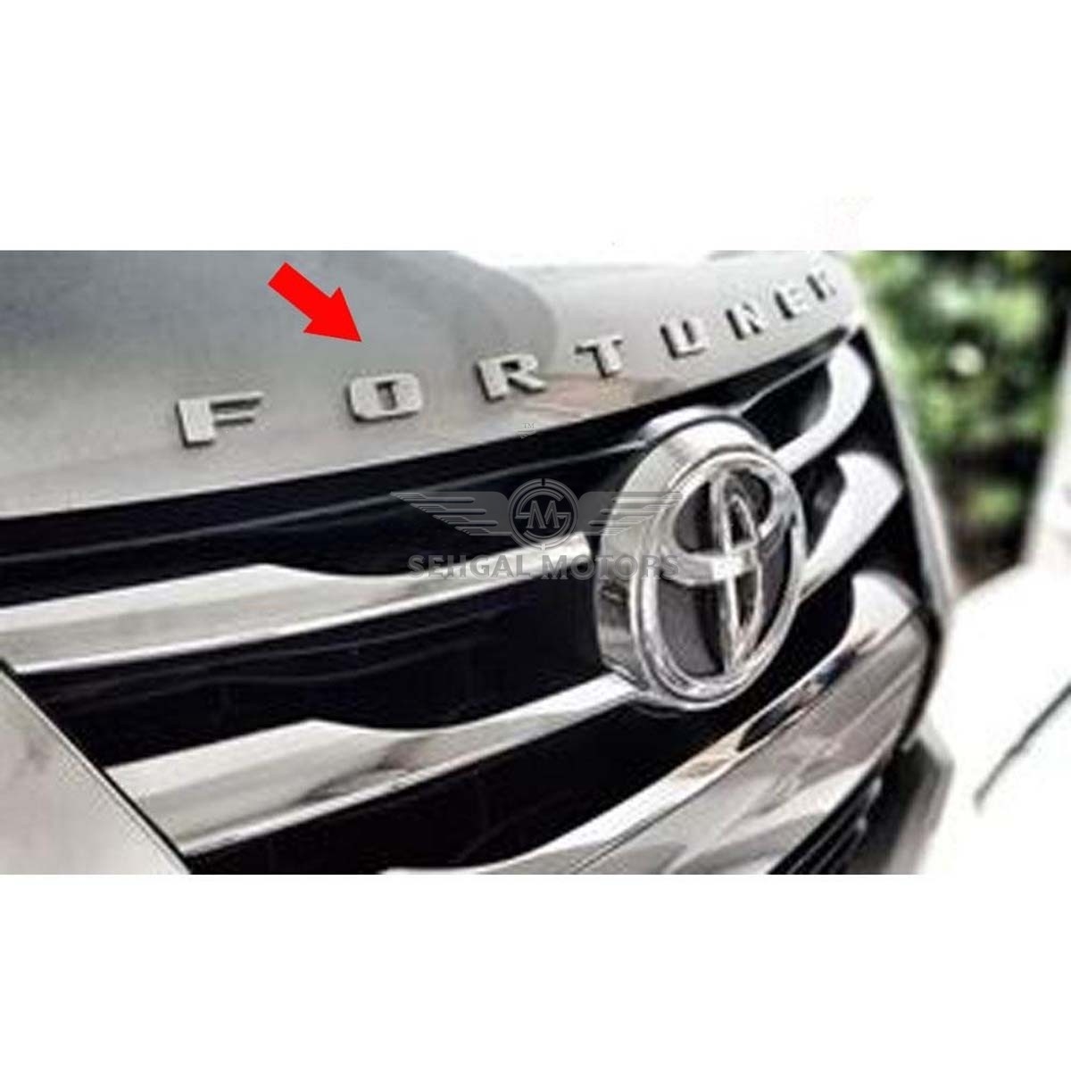 Toyota Fortuner Bonnet Monogram Logo Chrome