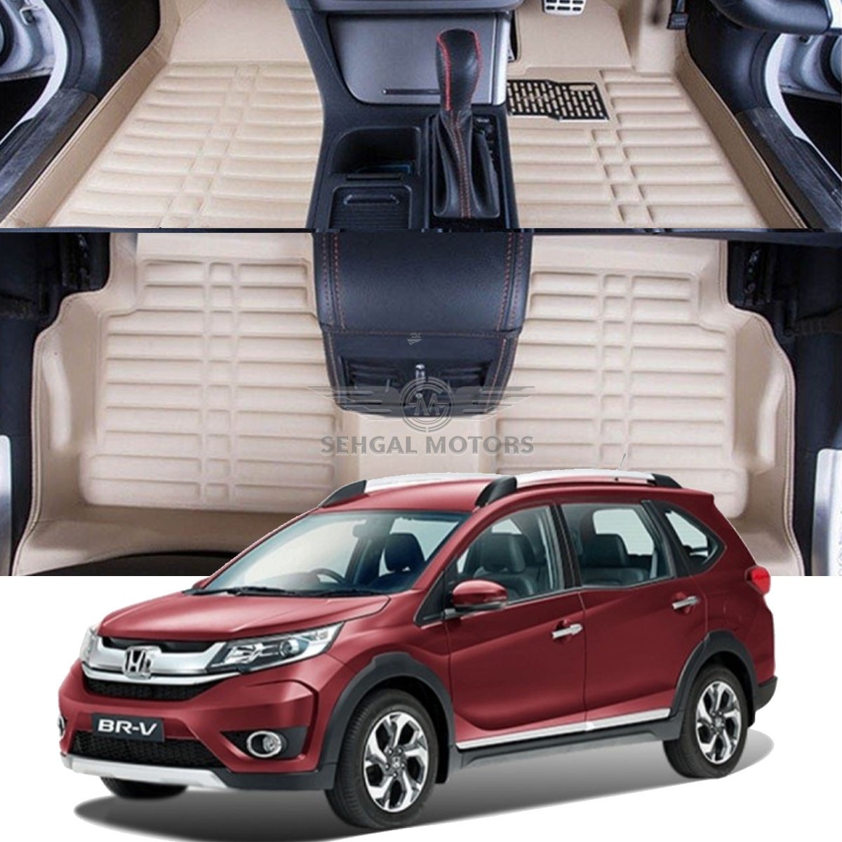 Honda BRV 5D Floor Mat Beige Model 2017-2019 (4ps)