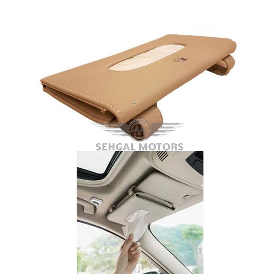 PU Leather Tissue Box - Beige