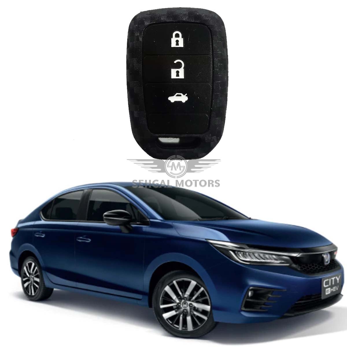 Honda City Silicone Key Cover Carbonfiber Design Model 2021-2022