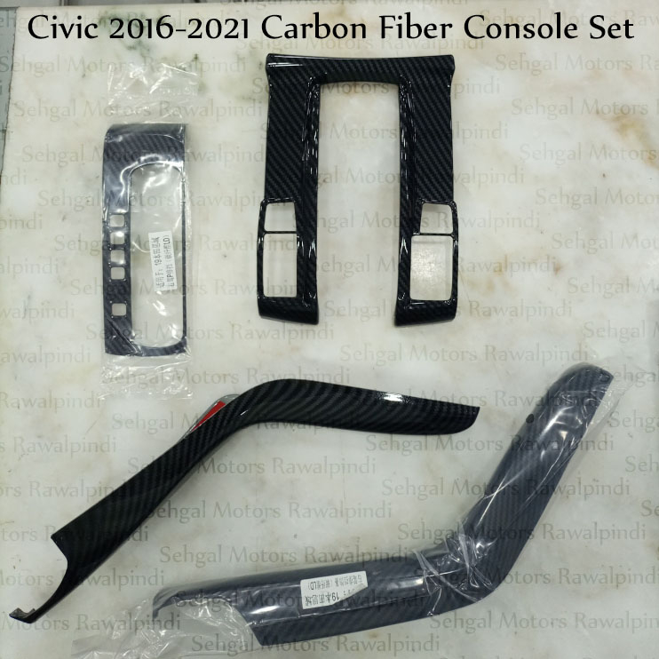 Carbon Fiber Console Set Civic 2015-21