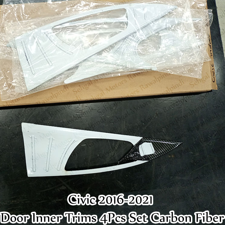 Honda Civic Inner Door Handle Carbon Fiber Model 2016-2021