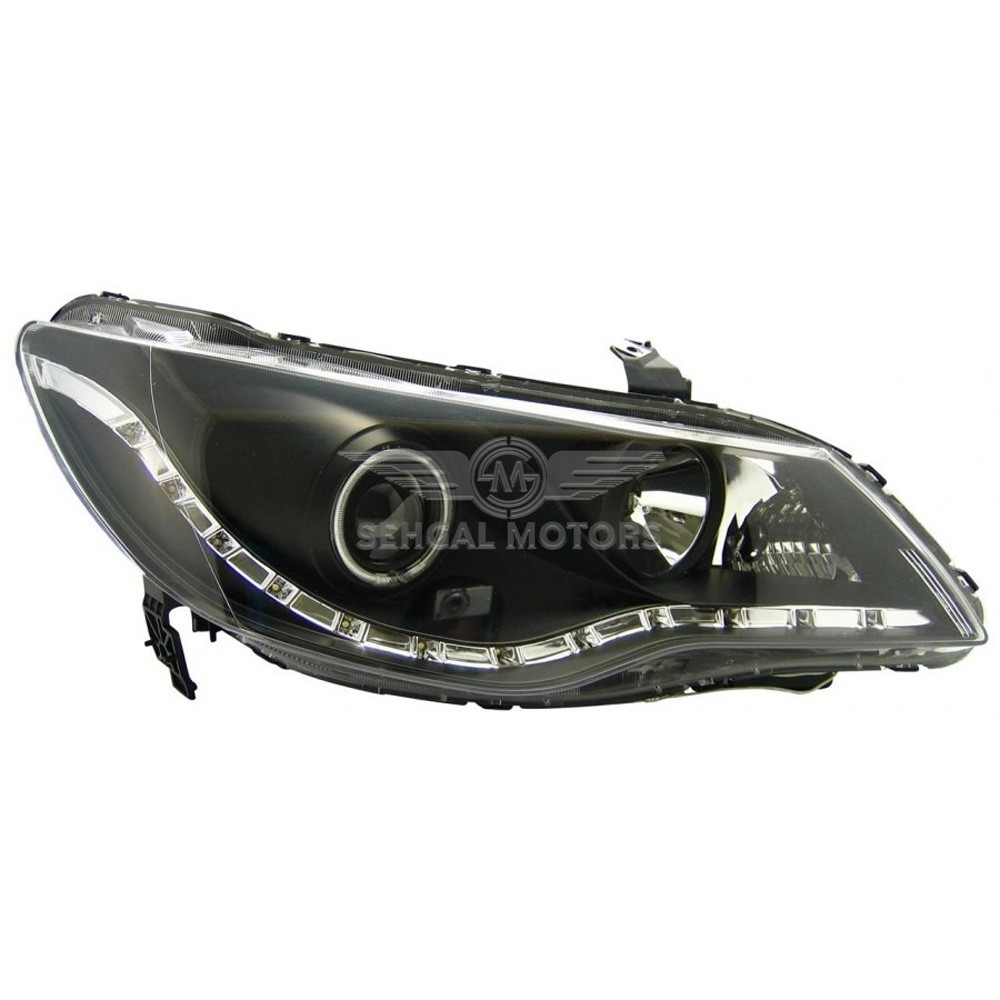 Honda Civic Head Light V2 Black Style Pair Model 2006-2012