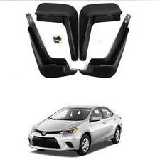 Toyota Corolla Mud Flaps 4Pcs Plastic Black - Model - 2014 - 2020