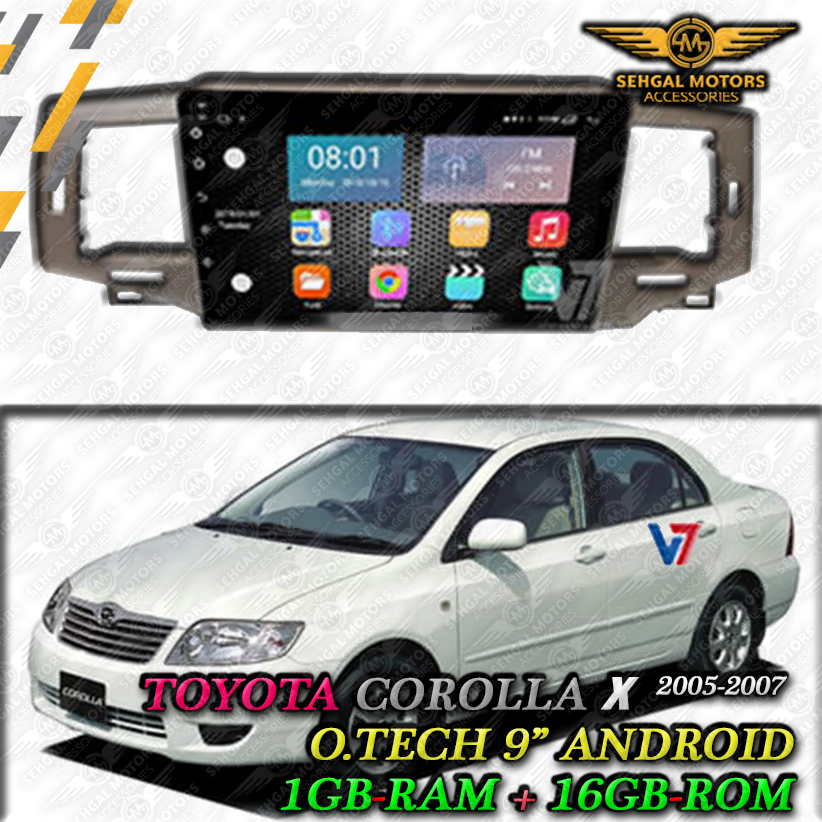 Toyota Corolla X Android 1+16gb Model 2003-2007