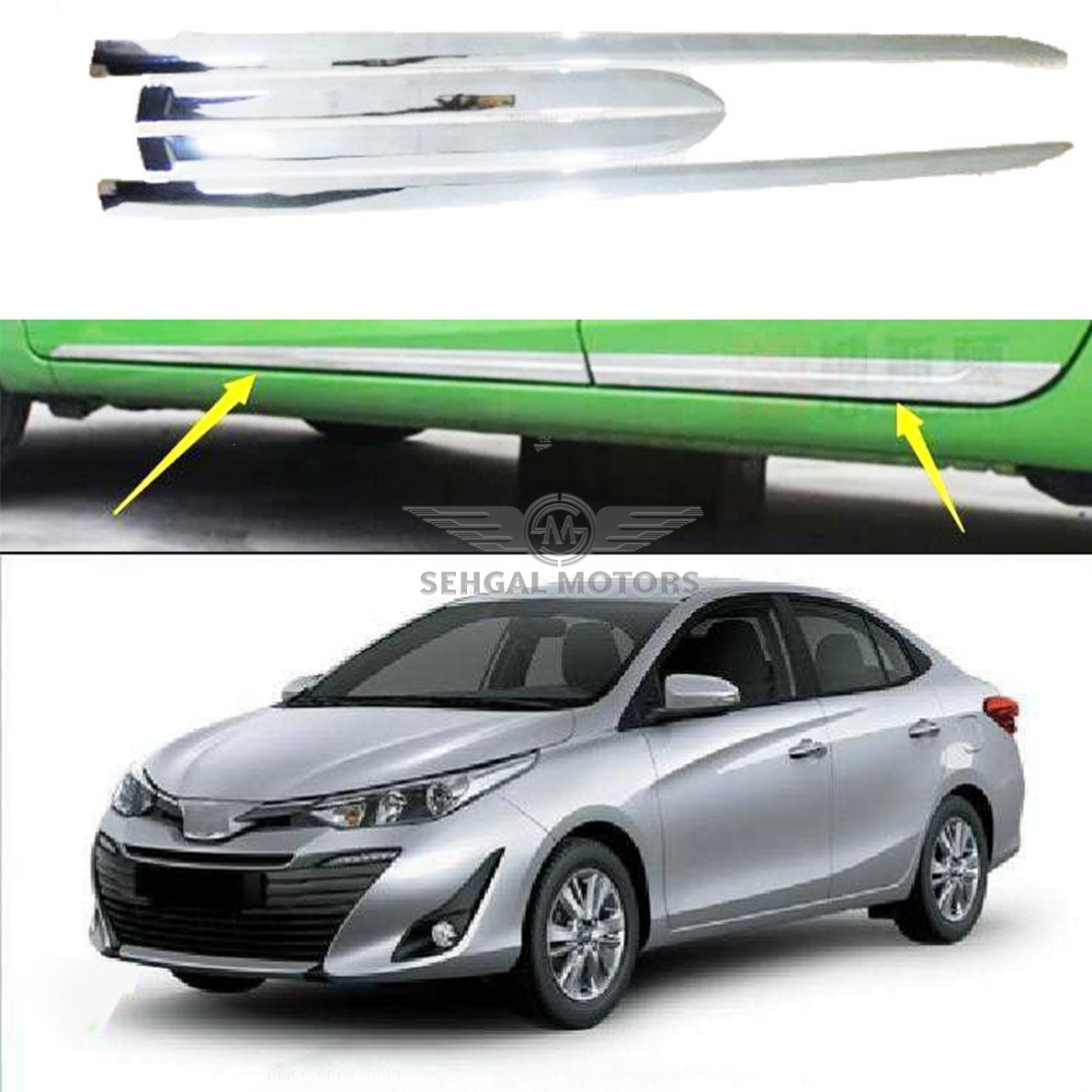 Toyota Yaris Door Molding Chrome Model 2020-2021