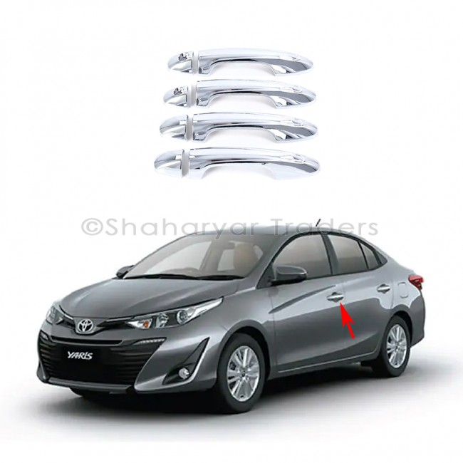 Toyota Yaris Door Handle Chrome Covers - Model 2020-2021