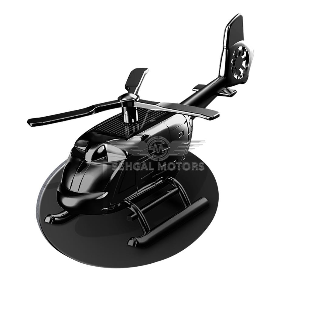 Helicopter Style Solar Car Perfume Fragrance Meatal - Multi 