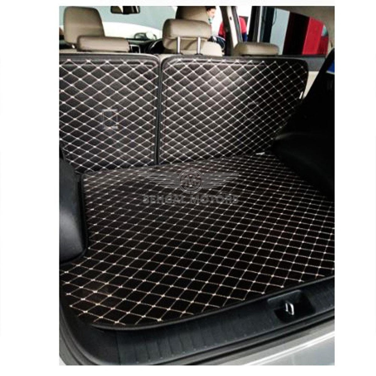 Kia Sportage 7D Back Seat Eco Mat Black With Beige Model 2020 -2021