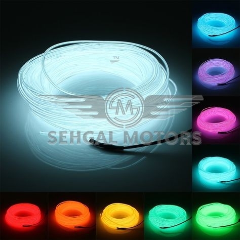 EL Glow Wire for Interior LED Light 2 Meters (6 ft) - White