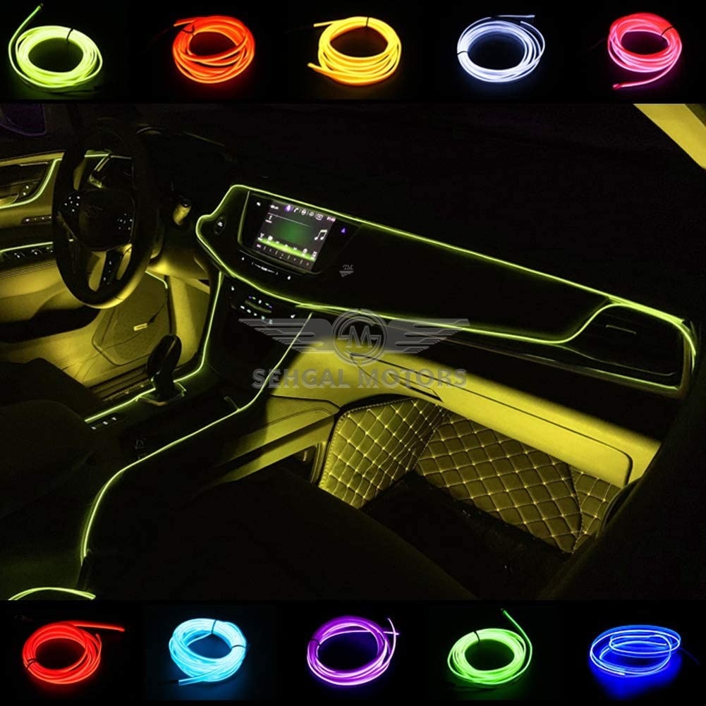 EL Glow Wire for Interior LED Light 2Meters (6ft) - Yellow
