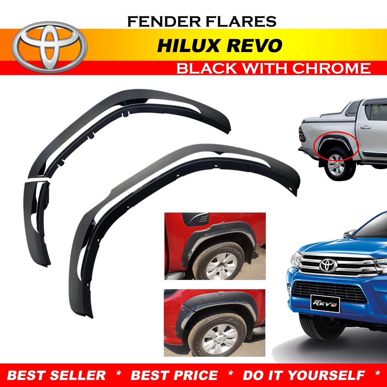 Toyota Hilux Revo Over Fender with Chrome 6 Pcs - Model 2016-2021