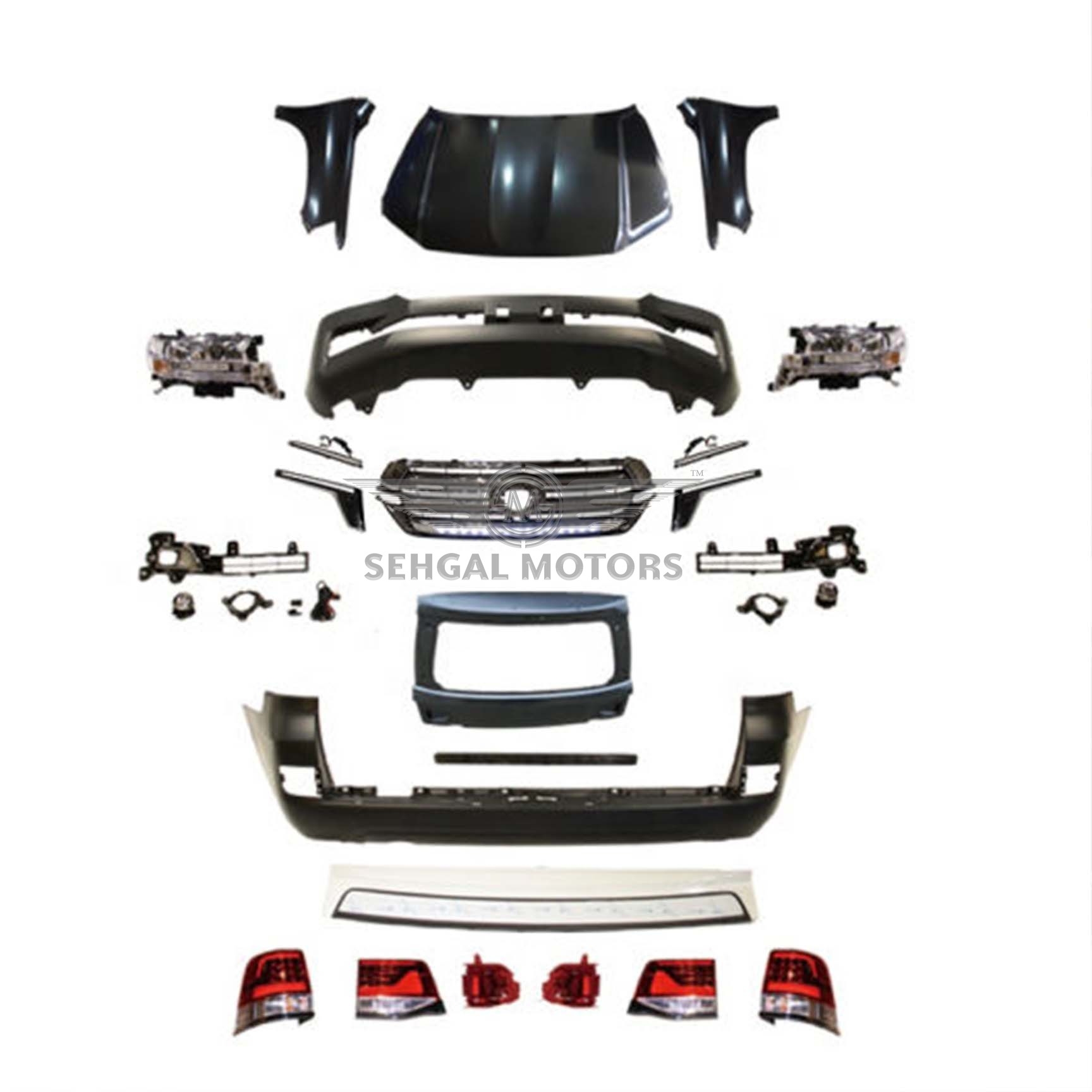 Toyota Land cruiser Face Uplift With Head Light Model 2012-2014