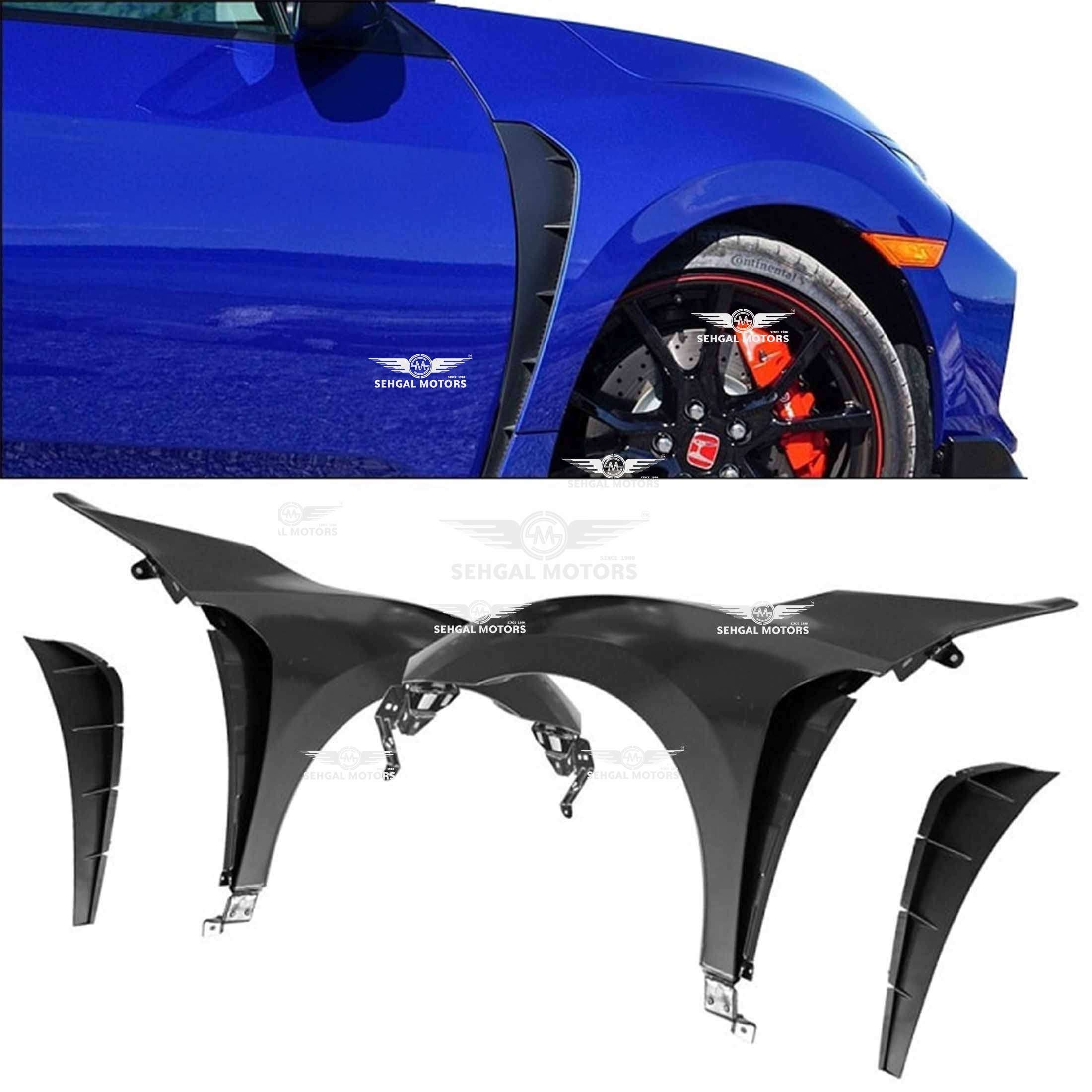 Honda Civic Type R Fender Shark Gill Air Flow  - Model 2016-2021