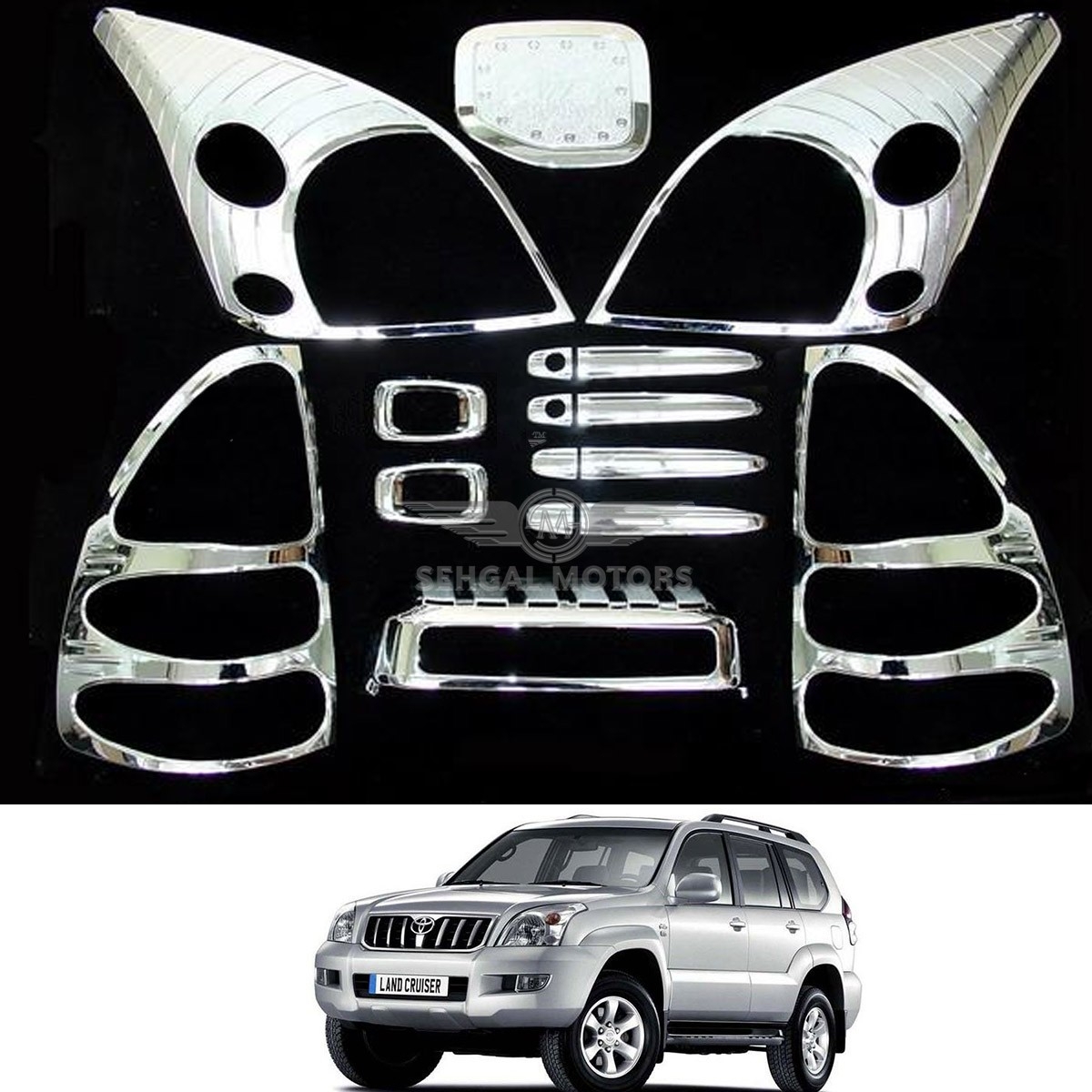 Toyota Prado Fj120 Chrome Set comptele Model 2002-2009