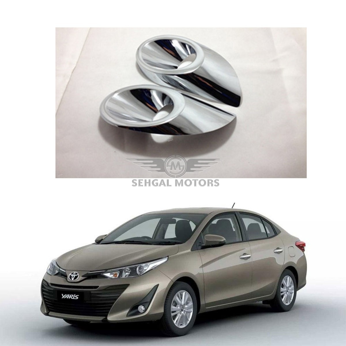 Toyota Yaris Fog Light Cover Chrome Model 2020-2021