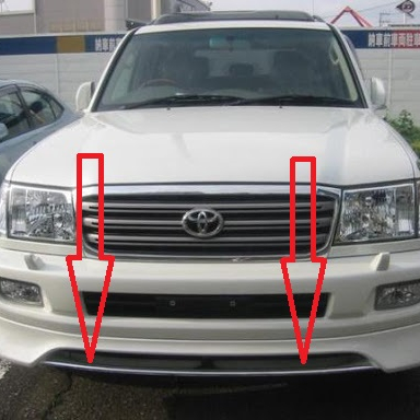Toyota Land Cruiser FJ100 Front Lip Chrome Taiwan Model 1998-2007