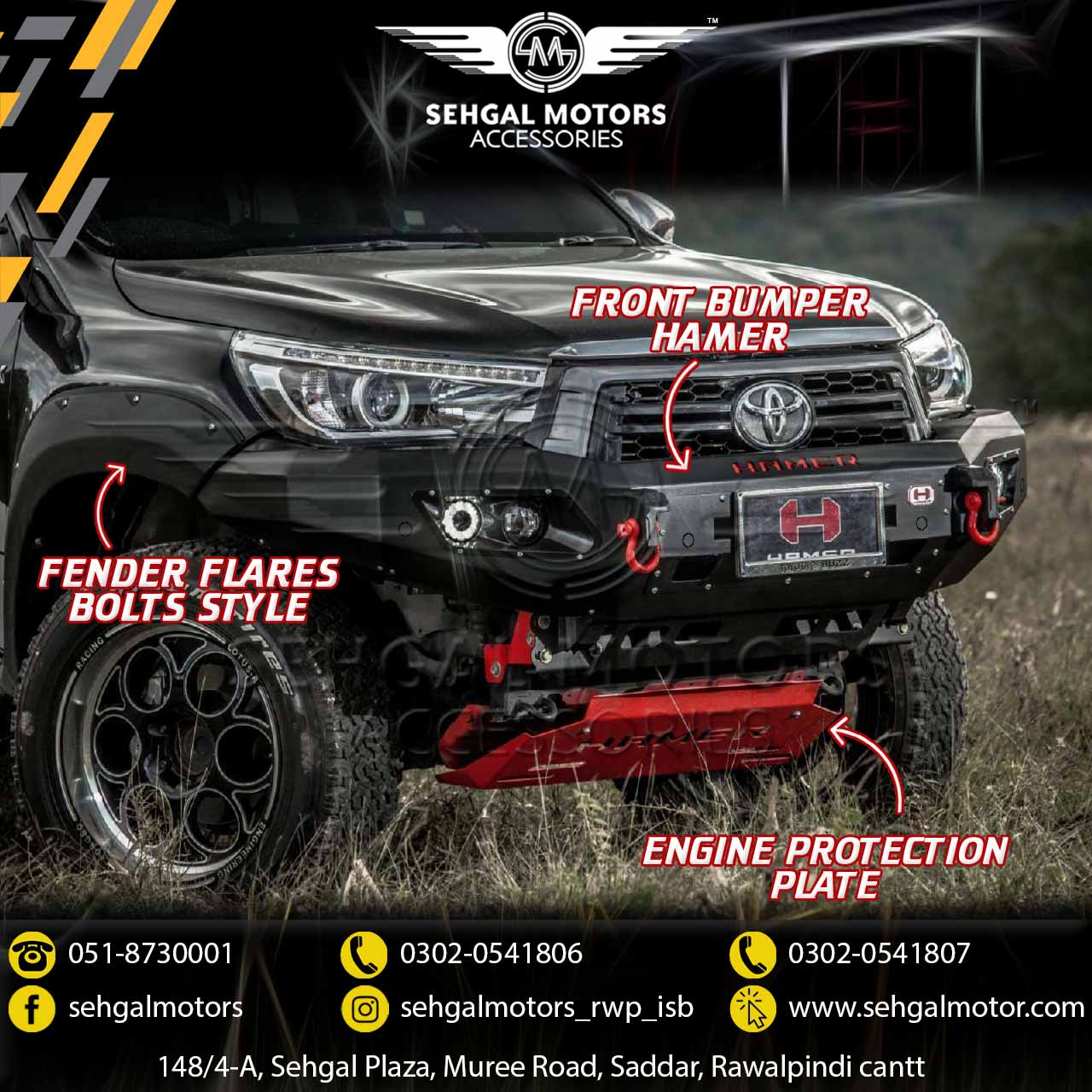 Toyota Hilux Revo Skid Plate Hamer Model 2017-2023