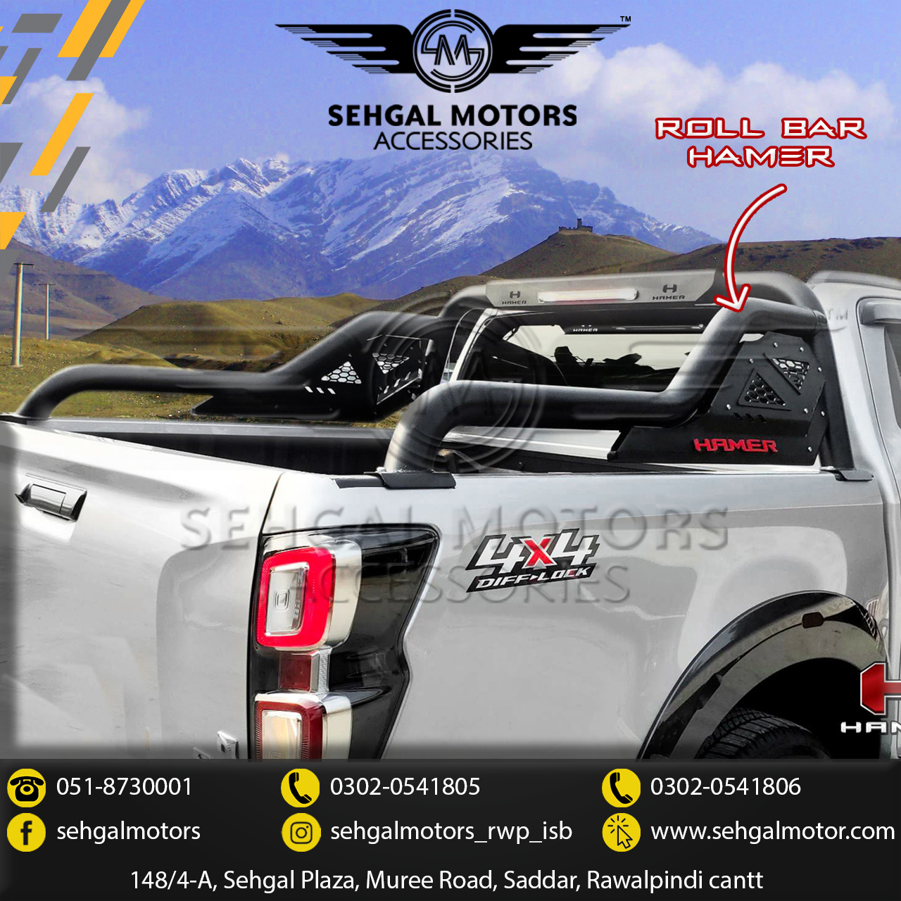 Toyota Hilux Revo Roll Bar Hamer Style V2 Model 2017-2022 China