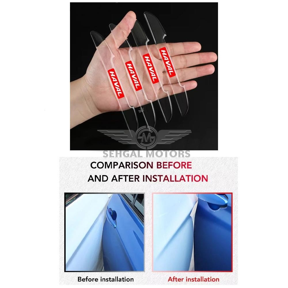 Haval Logo Transparent Door Guards | Side Door Edge Protector