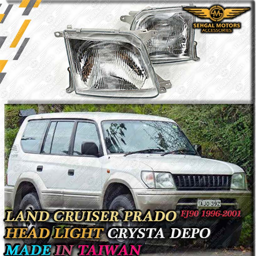 Toyota Prado FJ90 Head Light Crystal Depo Taiwan Model 1996-2001