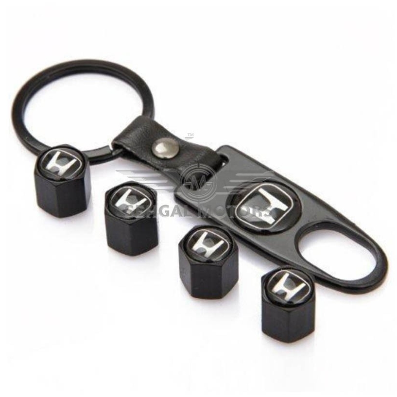 Honda Air Nozzle Cap With Keychain - Black