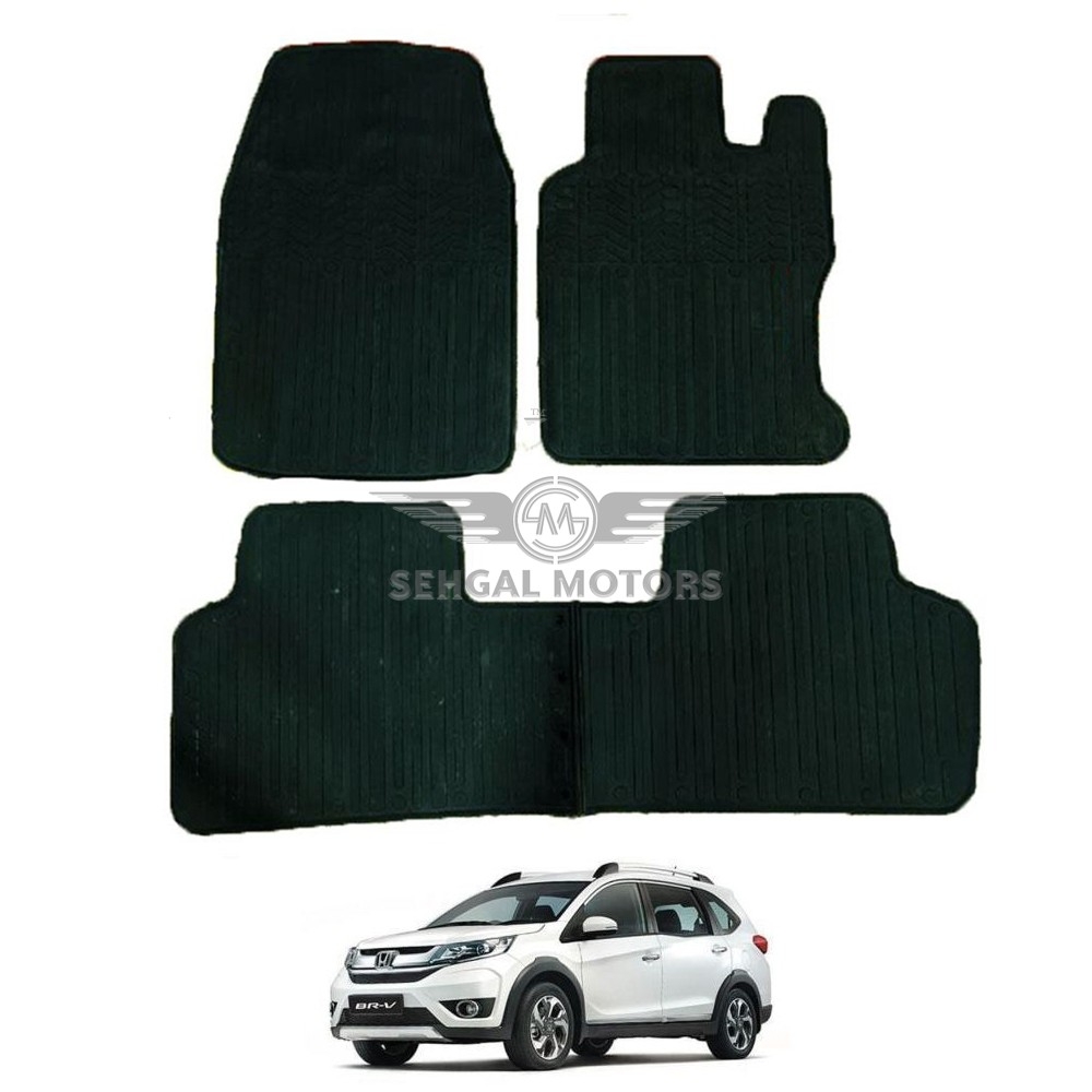 Honda BRV Rubber Floor Mat Black 4 Pcs - Model 2017-2021 