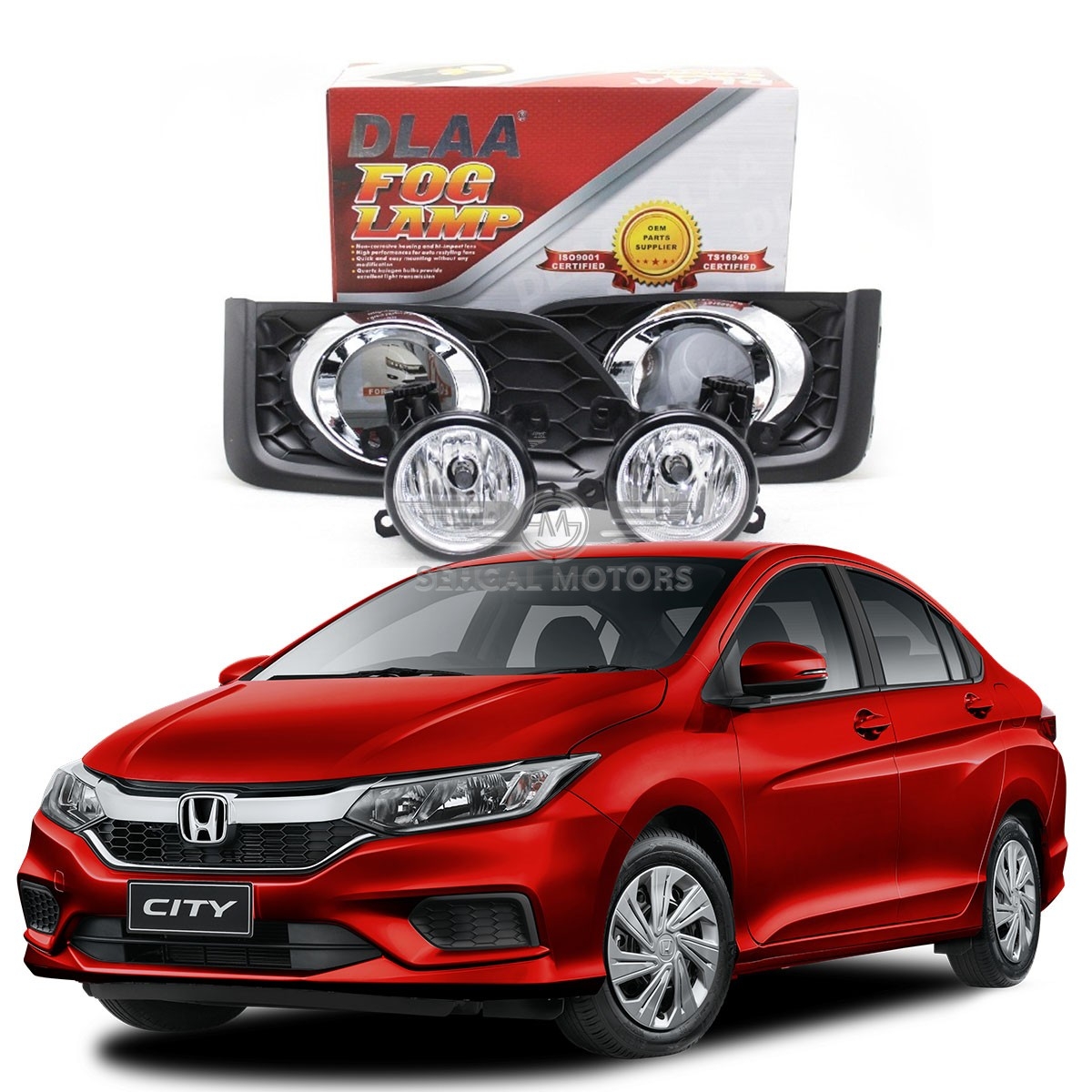 Honda City Fog Light With Chrome DLAA HD-847E Model 2022-2023