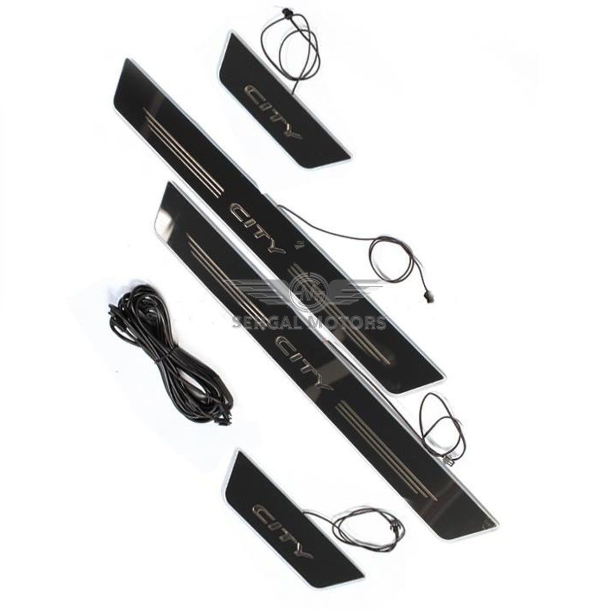 Honda City Glass LED Sill Plates With Running Light Model 2015-2021