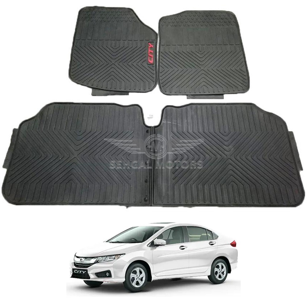 Honda City Rubber Floor Mat Famizu Black Model 2017-2020