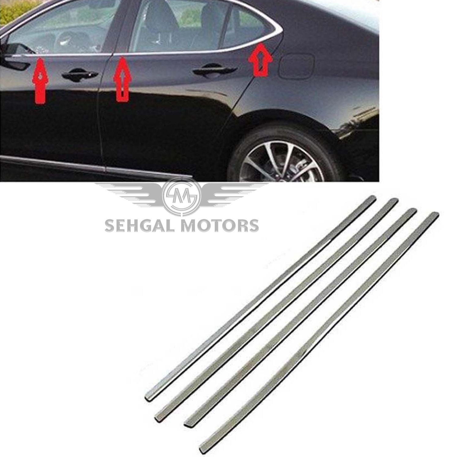 Honda City Chrome Weather Strip Model 2009-2020