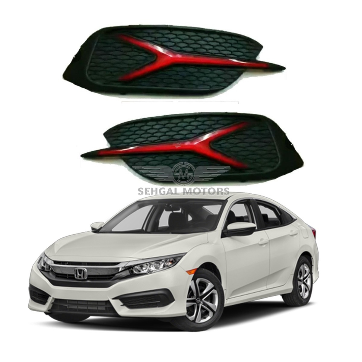 Honda Civic Back Bumper Brake Light Sword Style - Model 2016-2021