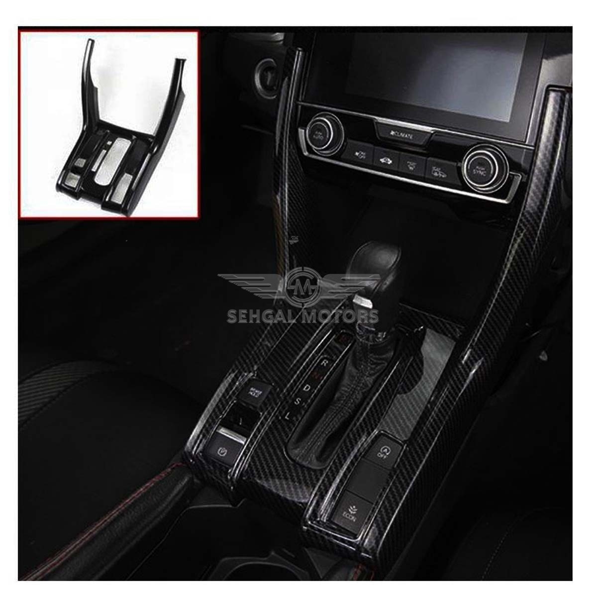 Honda Civic Gear Box Carbon Fiber Trim (4 PCS ) Model 2016-2021