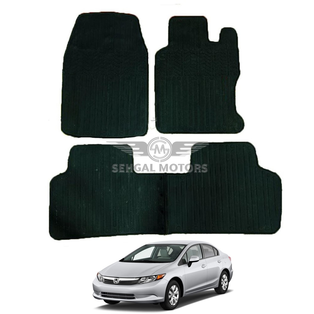 Honda Civic Rubber Floor Mat  Black Model 2008 - 2011