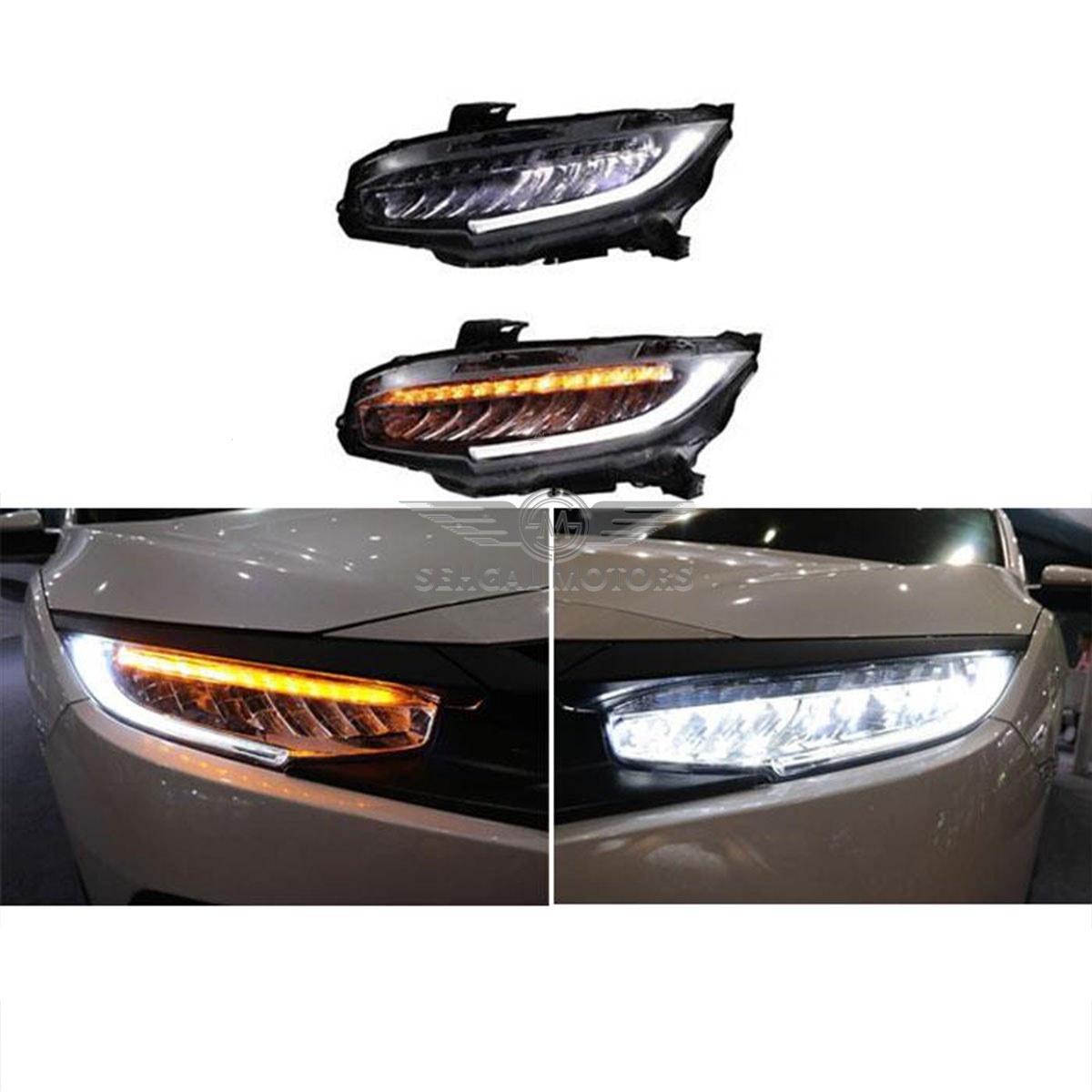 Honda Civic Sequential LED Head Light Model 2016-2021