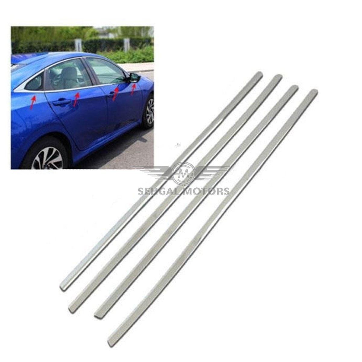 Honda Civic Weather strip Complete Set Model 2012-2016