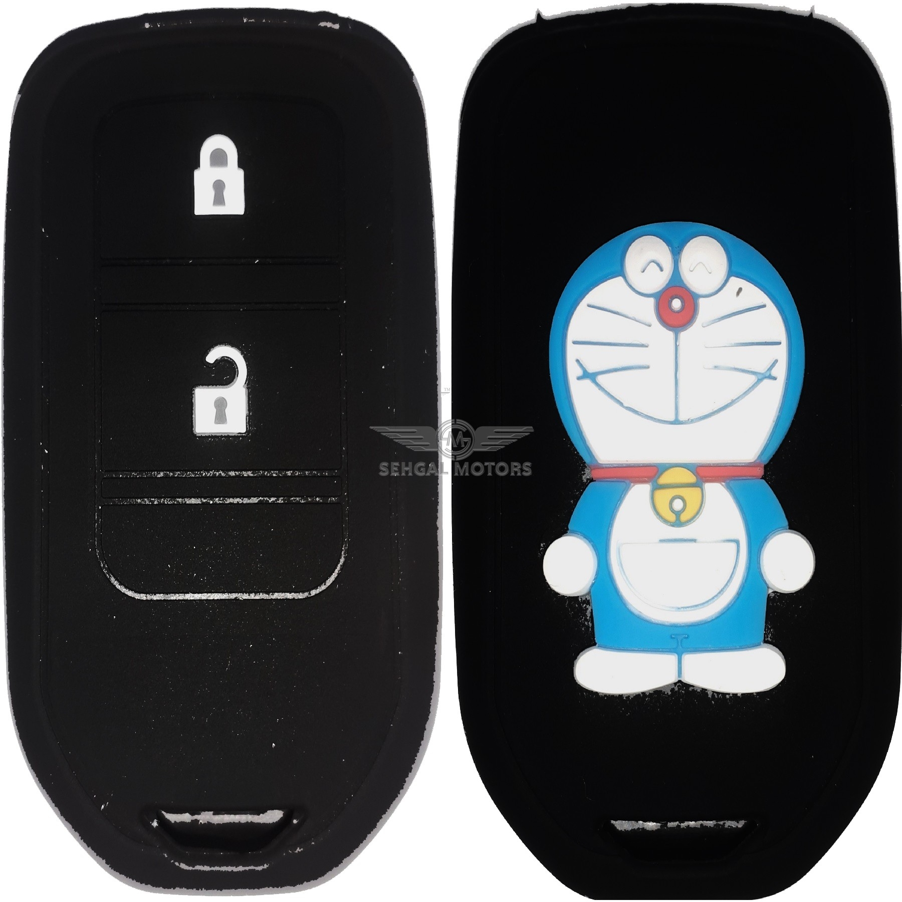 Honda Fit PVC Silicon 2 Button Doraemon Style Key Cover Model 2013-2018