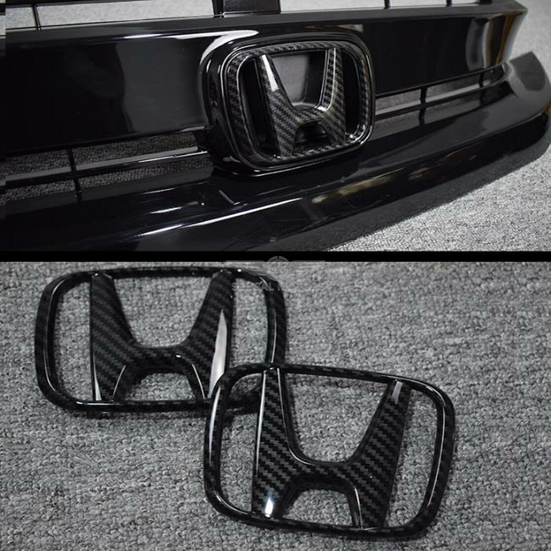 Honda  Mugen Logo Carbon Fiber (Front & Back ) SYY-003 S5T-E01