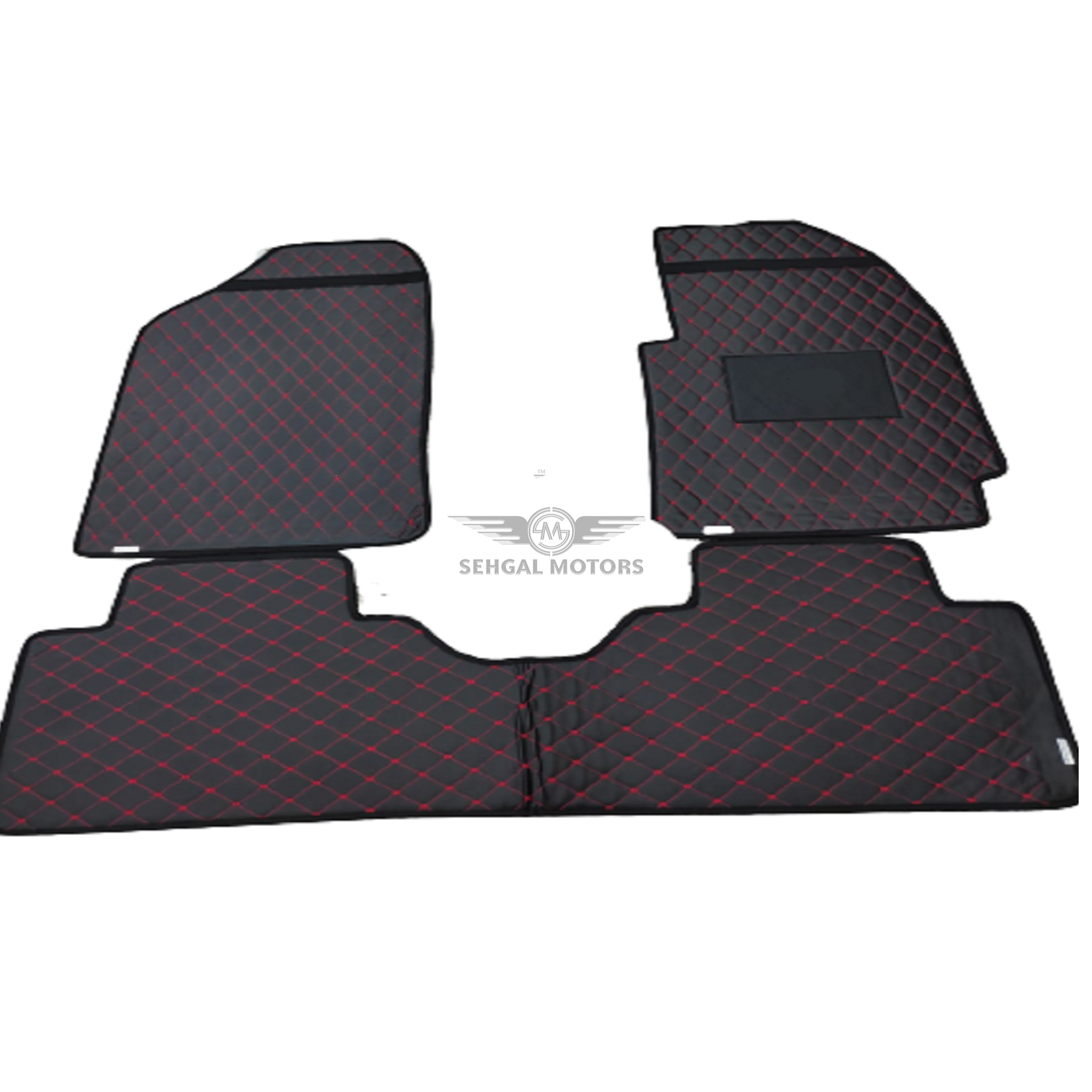 Honda Civic 7D ECO Floor Mat Black With Red Stitch Model 2006-2012