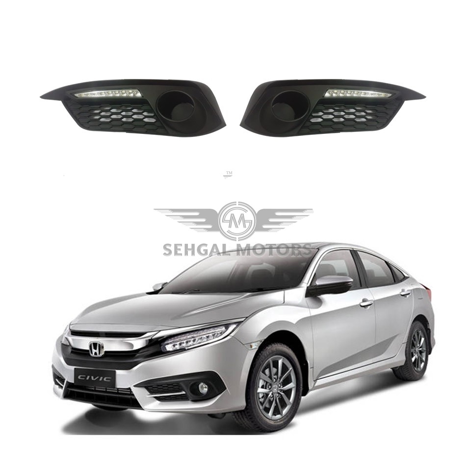 Honda Civic Fog Light DRL With LED Model 2017-2021