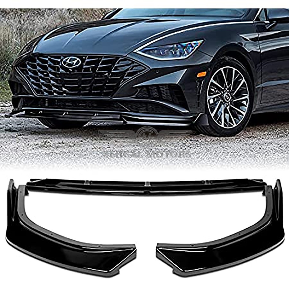 Hyundai Elantra Front Splitter Sports Style Black Model 2020-2021