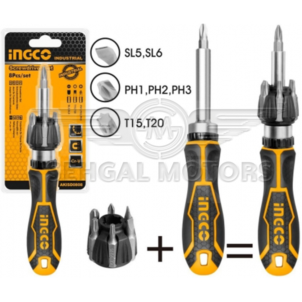 INGCO SCREWDRIVER ST 8Pcs AKISD0808