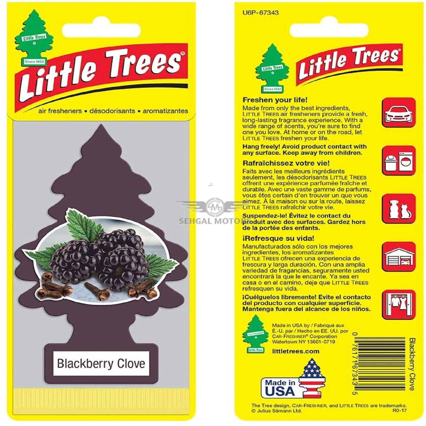 Little Tree Hanging Card Perfume Blackberry Clove U1P-17343