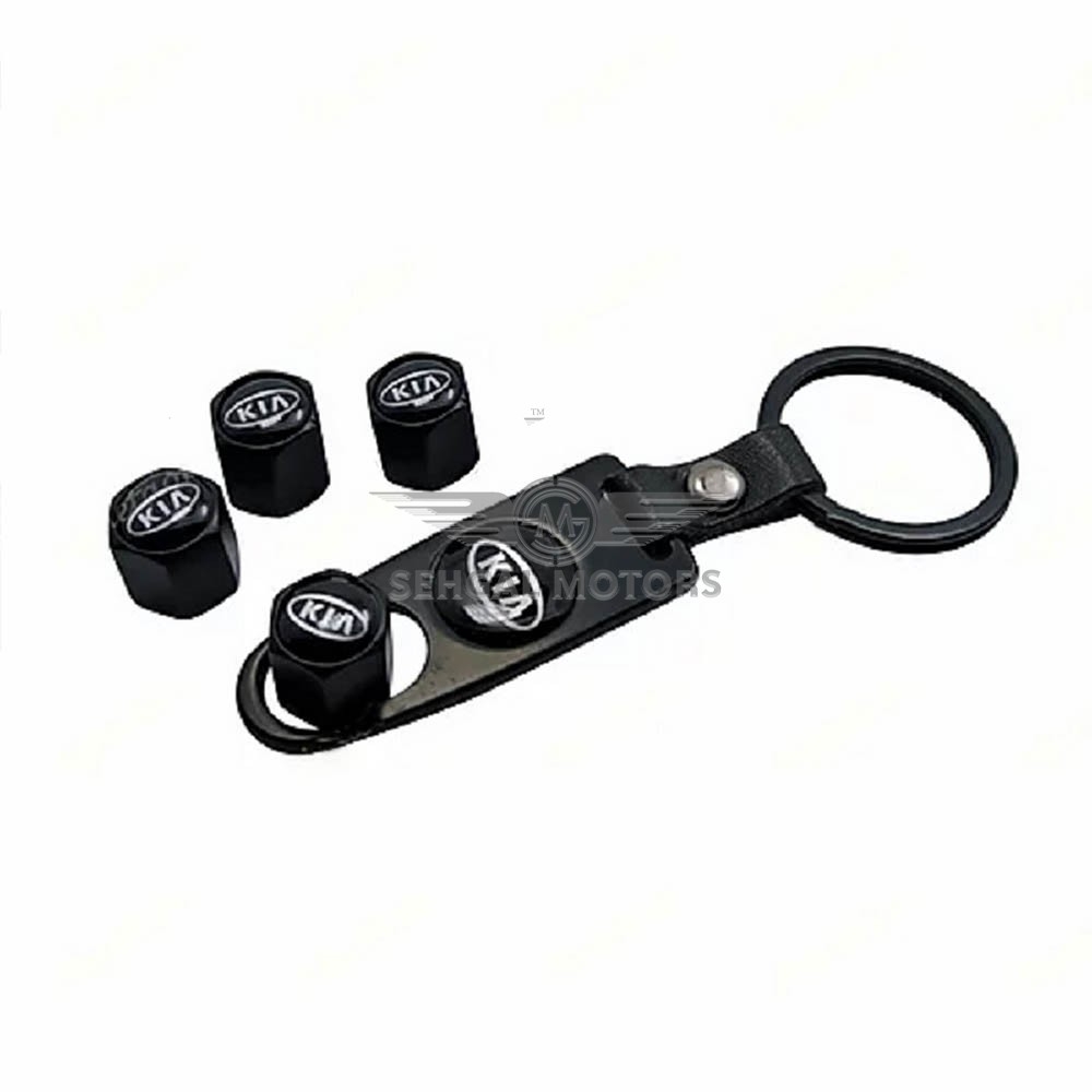 KIA Air Nozzle Cap With Keychain - Black