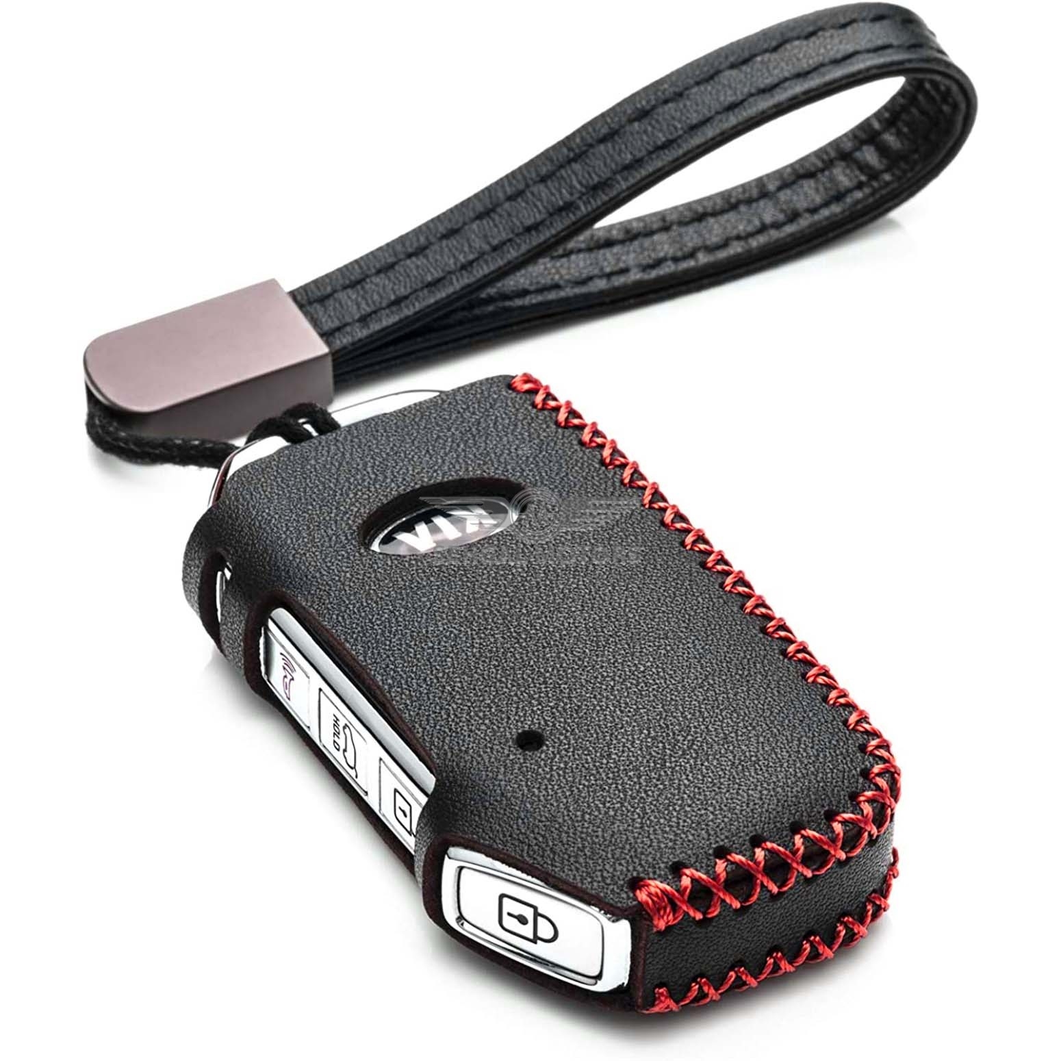 Kia Alpha Leather Key Cover With Key Chain Model 2021
