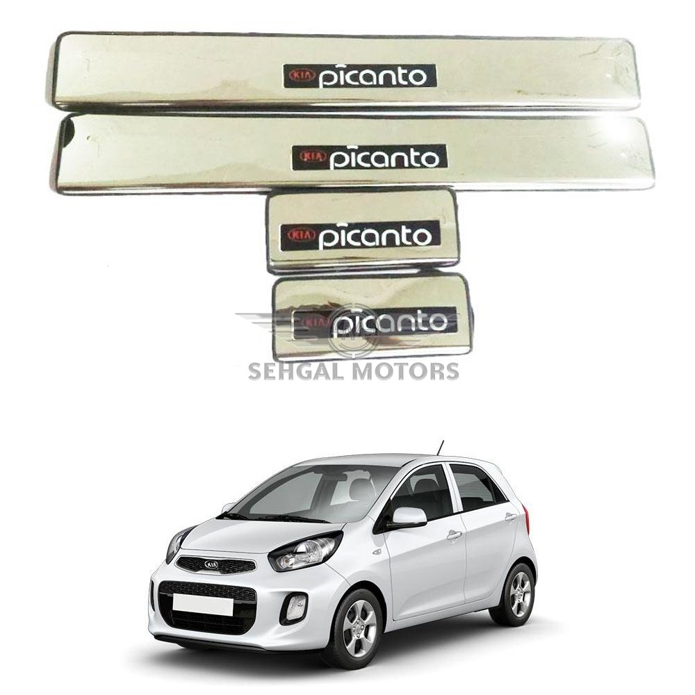 KIA Picanto Sill Plates LED Chrome - Model 2019 -2021
