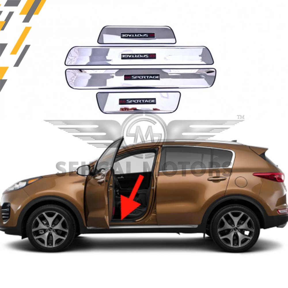 KIA Sportage Metal LED Protector / Sill Plate / Skuff LED - Model 2019-2021