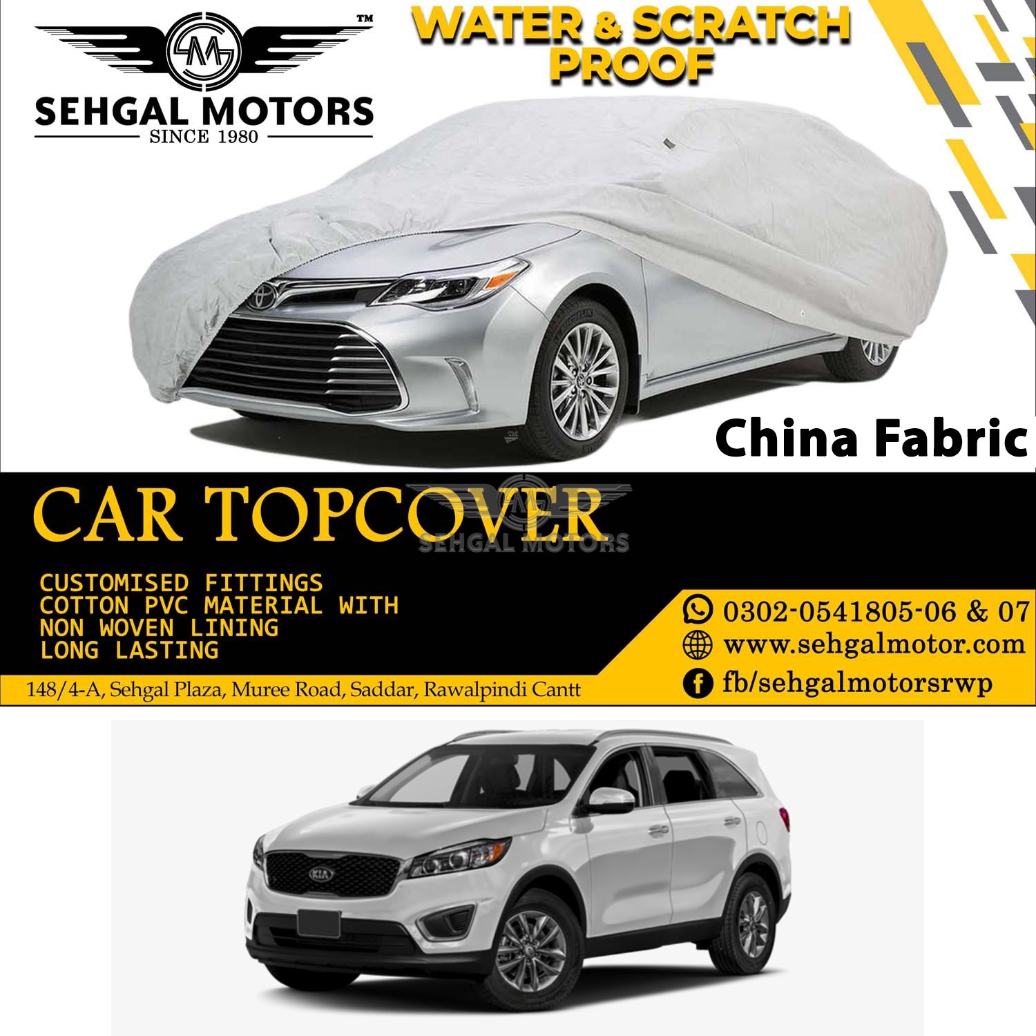 Kia Sorento Top Cover China Fabric Model 2019-2021