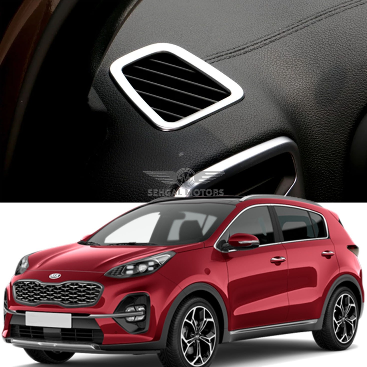 KIA Sportage AC Vent Trim Chrome - Model 2019 -2021