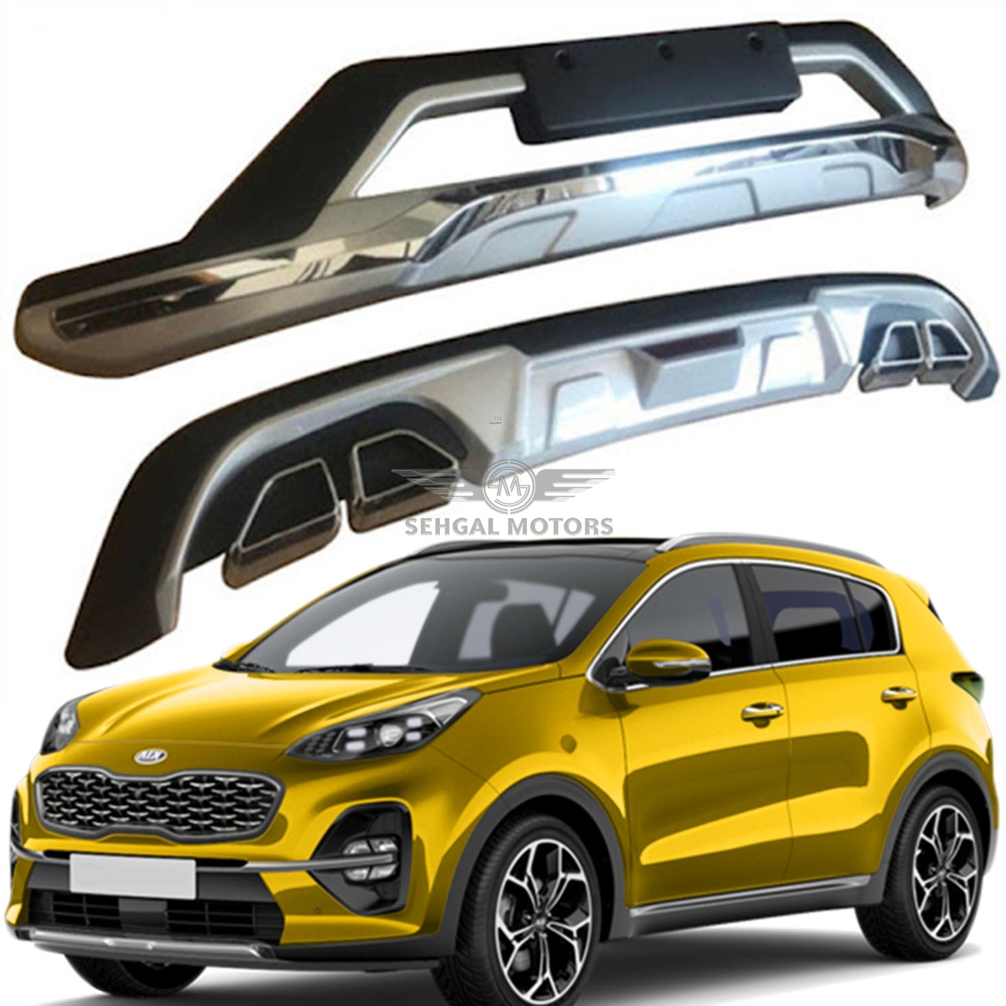 Kia Sportage Front and back Bumper Guard / Protector Body Kit - Model 2019 -2021